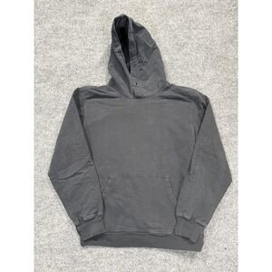 Buck Mason Hoodie Mens L Black Washed Pullover Kangaroo Pocket Sweatshirt Casual